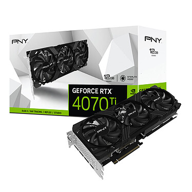 PNY GeForce RTX 4070 Ti 12GB VERTO Triple Fan 12 Go GDDR6X - HDMI/Tri DisplayPort - DLSS 3 - PCI Express (NVIDIA GeForce RTX 4070 Ti)