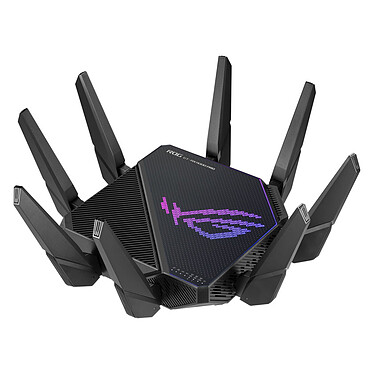 ASUS ROG Rapture GT-AX11000 Pro Routeur sans fil Wi-Fi AX Tri Band 11000 Mbps (AX4804 + AX4804 + AX1148) MU-MIMO 4x4 avec 4 ports LAN 10/100/1000 Mbps + 1 port LAN/WAN 10 GbE + 1 port WAN 2.5 GbE