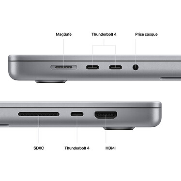 Acheter Apple MacBook Pro M2 Max 16" Gris sidéral 64Go/4To (MNW93FN/A-M2-MAX-64GB-4TB)