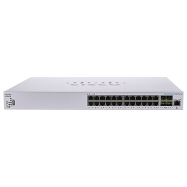 Cisco CBS350-24XT Switch web manageable niveau 3 20 ports 10 Gbps + 4 ports combo 10 Gbps Cuivre / SFP+ 10 Gbps