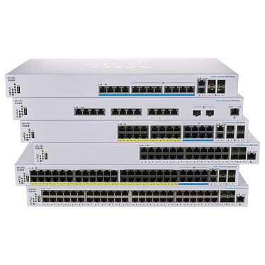 Cisco CBS350-8MP-2X Switch web manageable niveau 3 8 ports 100/1000/2500 Mbps + 2 ports combo 10 GbE / SFP+ 10 Gbps