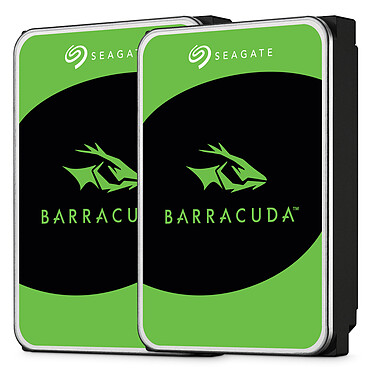 Seagate BarraCuda 6 To (2x 3 To - ST3000DM007) Pack de deux disques dur 3.5" 3 To 5400 RPM 256 Mo Serial ATA 6 Gb/s (bulk)