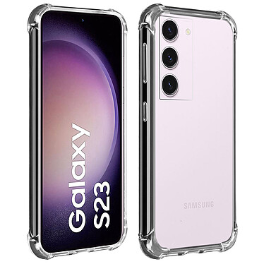 Akashi Coque TPU Angles Renforcés Galaxy S23 Coque de protection transparente avec angles renforcés pour Samsung Galaxy S23