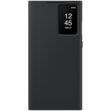 Samsung Smart View Wallet Case Noir Galaxy S23 Ultra Etui à rabat avec affichage date/heure et porte-carte pour Samsung Galaxy S23 Ultra