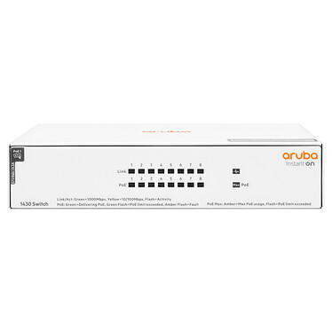 Aruba Instant On 1430 8G (R8R46A) Switch non manageable 8 ports PoE+ 10/100/1000 Mbps