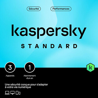 Kaspersky Anti-Virus Standard - Licence 3 postes 1 an