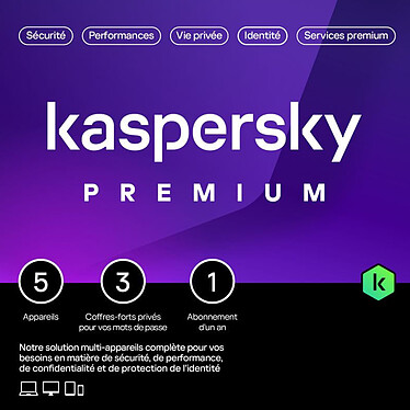 Kaspersky Anti-Virus 2023 Premium - Licencia para 5 estaciones de trabajo 1 año