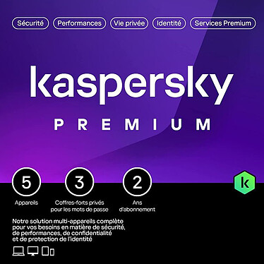 Kaspersky Anti-Virus 2023 Premium - Licencia para 5 estaciones de trabajo 2 años