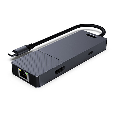 INOVU INST6CG2 Station d'accueil USB-C avec HDMI/3x USB 3.0/Ethernet Gigabit/USB-C avec Power Delivery 100W (18 cm)