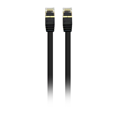 Textorm RJ45 Flat Cable CAT 8.1 U/FTP - male/male - 10 m - Black
