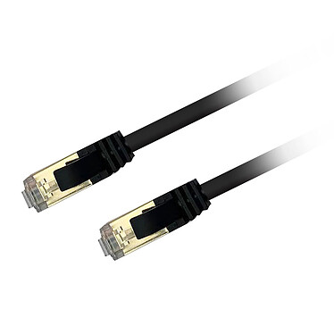 Textorm Câble RJ45 CAT 8.1 F/FTP - mâle/mâle - 0.5 m - Noir Câble RJ45 catégorie 8.1 F/FTP brins cuivre AWG 26/7 blindage + blindage par paire - TX8.1FFTP0.5N