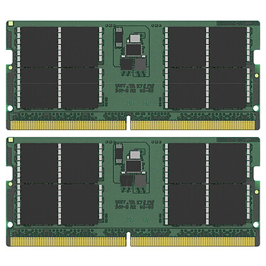 Kingston ValueRAM SO-DIMM 64 Go (2 x 32 Go) DDR5 5200 MHz CL42 DR X8 Kit Dual Channel 2 barrettes de RAM SO-DIMM DDR5 PC5-41600 - KVR52S42BD8K2-64