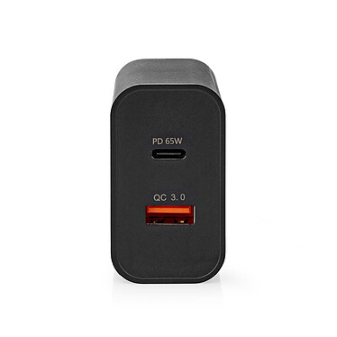 cheap Nedis USB-C Wall Charger 65W + Quick Charge 3.0 USB-A Black