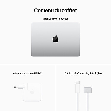 Apple MacBook Pro M2 Max 14" Argent 64Go/1To (MPHJ3FN/A-M2-MAXGPU38-64GB) pas cher