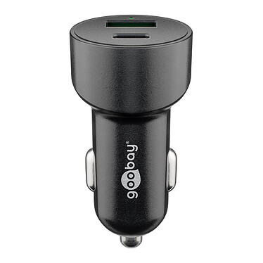 Goobay Chargeur de voiture USB-A/USB-C PD (48 W) sur prise allume-cigare (Noir)