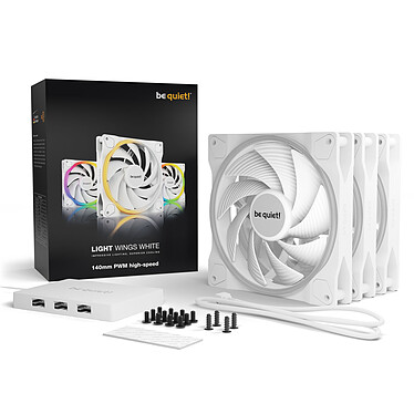 be quiet! Pack triple ARGB de alta velocidad PWM de 140 mm Light Wings (blanco) a bajo precio