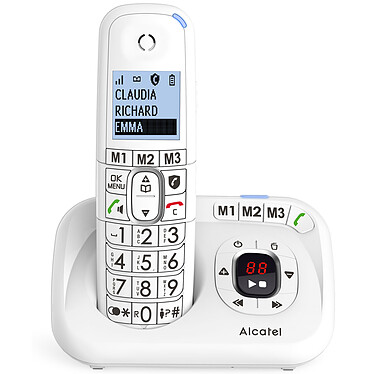 Alcatel XL785 Voice Blanc Téléphone sans fil avec fonctions mains libres et répondeur