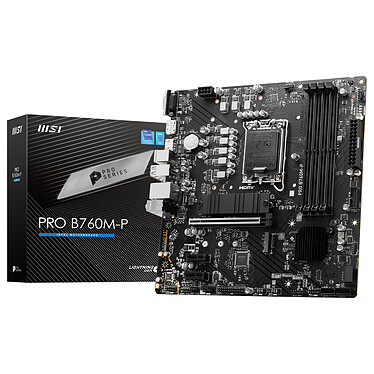 MSI PRO B760M-P Carte mère Micro ATX Socket 1700 Intel B760 Express - 4x DDR5 - M.2 PCIe 4.0 - USB 3.1 - PCI-Express 4.0 16x