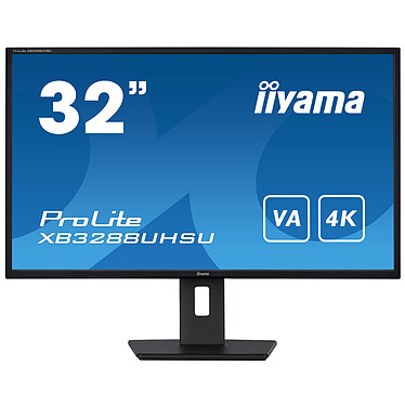 iiyama 31.5" - ProLite XB3288UHSU-B5 3840 x 2160 pixels - 3 ms (gris à gris) - Format large 16/9 - Dalle VA - FreeSync - HDMI/DisplayPort - Hauteur réglable - Noir