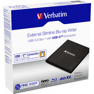 Nota Masterizzatore Blu-ray esterno USB-C di Verbatim
