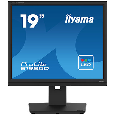 iiyama 19" LED - ProLite B1980D-B5 1280 x 1024 pixels - 5 ms (gris à gris) - Format 5/4 - VGA/DVI - Pivot - Noir