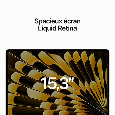 Avis Apple MacBook Air M2 15 pouces (2023) Lumière stellaire 8Go/256 Go (MQKU3FN/A)