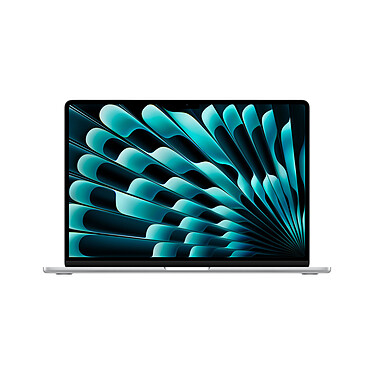Apple MacBook Air M2 15 pouces (2023) Argent 8Go/512 Go (MQKT3FN/A) Puce Apple M2 (GPU 10 coeurs) 8 Go SSD 512 Go 15.3" LED Liquid Retina Wi-Fi AX/Bluetooth Webcam Mac OS Ventura