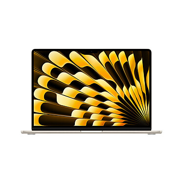 Apple MacBook Air M2 15 pouces (2023) Lumière stellaire 16 Go/512 Go (MQKV3FN/A-16GB) Puce Apple M2 (GPU 10 coeurs) 16 Go SSD 512 Go 15.3" LED Liquid Retina Wi-Fi AX/Bluetooth Webcam Mac OS Ventura