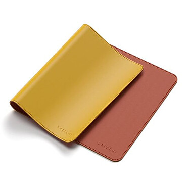 Review SATECHI Eco Leather Deskmate Dual Sided - Yellow/Orange