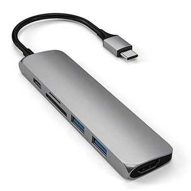 SATECHI Multipuertos Slim USB-C v2 Gris