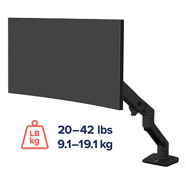 Review Ergotron HX single screen, desk mount (black)