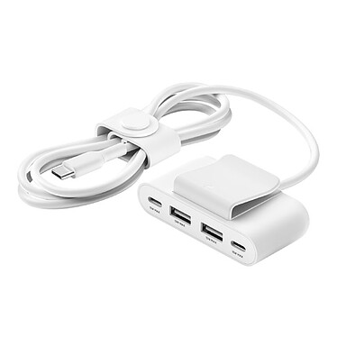 Avis Belkin Hub de charge avec 4 ports USB-C et USB-A pour voiture (Blanc)