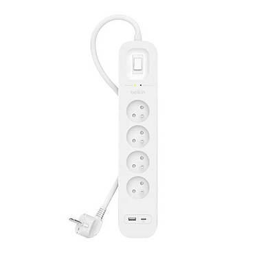 Belkin 4-outlet surge protector with 1 USB-C and 1 USB-A port