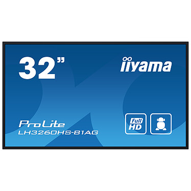 iiyama 32" LED - Prolite LH3260HS-B1AG Ecran 32" Full HD - 16:9 - Dalle VA - 500 cd/m² - 4000:1 - 8 ms - HDMI - Ethernet - 24/7