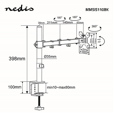 cheap Nedis 32" Desktop Monitor Stand (1 screen)