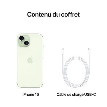 Apple iPhone 15 256 Go Vert · Reconditionné pas cher