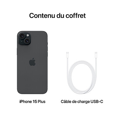 Apple iPhone 15 Plus 256 Go Noir · Reconditionné pas cher
