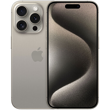 Apple iPhone 15 Pro 256 Go Titane Naturel Smartphone 5G-LTE IP68 Dual SIM - Apple A17 Pro Hexa-Core - Ecran Super Retina XDR OLED 6.1" 1179 x 2556 - 256 Go - NFC/Bluetooth 5.3 - iOS 17