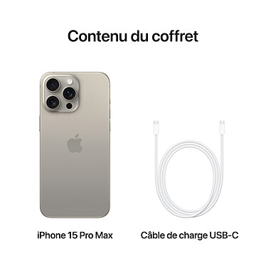 Apple iPhone 15 Pro Max 512 Go Titane Naturel · Reconditionné pas cher