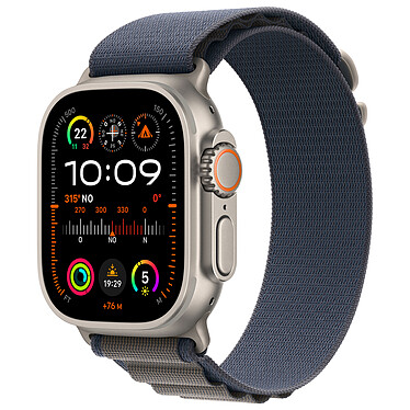 Apple Watch Ultra 2 GPS + Cellular Caja de titanio Azul Alpine Loop 49 mm - L