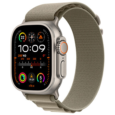 Apple Watch Ultra 2 GPS + Cellular Caja de titanio Oliva Alpine Loop 49 mm - S