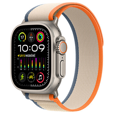 Apple Watch Ultra 2 GPS + Cellular Caja de titanio Naranja/Beige Trail Loop 49 mm - S/M