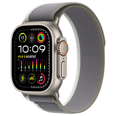 Apple Watch Ultra 2 GPS + Cellular Custodia in titanio verde/grigio Trail Loop 49 mm - S/M