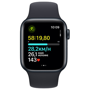 Review Apple Watch SE GPS (2023) Midnight Aluminium Sport Band Midnight 40 mm - S/M