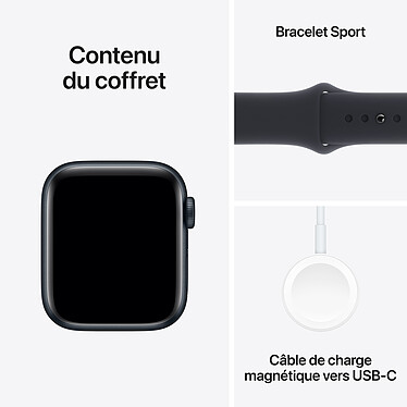 cheap Apple Watch SE GPS (2023) Midnight Aluminium Sport Band Midnight 40 mm - S/M
