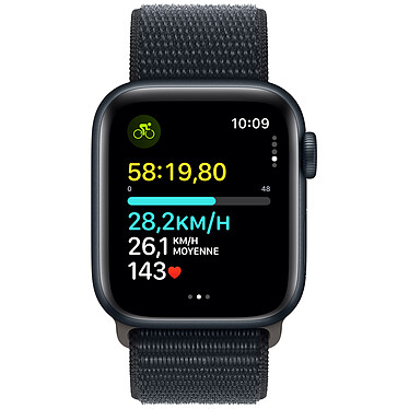 Avis Apple Watch SE GPS (2023) Midnight Aluminium Bracelet Sport Loop Midnight 40 mm