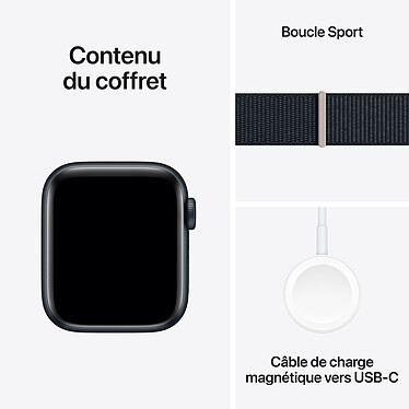 cheap Apple Watch SE GPS (2023) Midnight Aluminium Sport Loop Band Midnight 40 mm