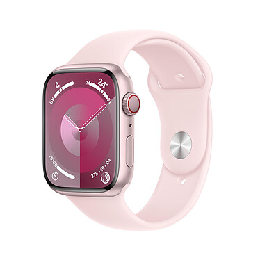 Apple Watch Series 9 GPS + Cellular Aluminium Rose Bracelet Sport Band M/L 45 mm