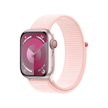 Apple Watch Series 9 GPS + Cellular Hebilla deportiva de aluminio rosa 41 mm