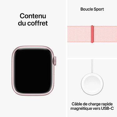 Apple Watch Series 9 GPS + Cellular Hebilla deportiva de aluminio rosa 41 mm a bajo precio